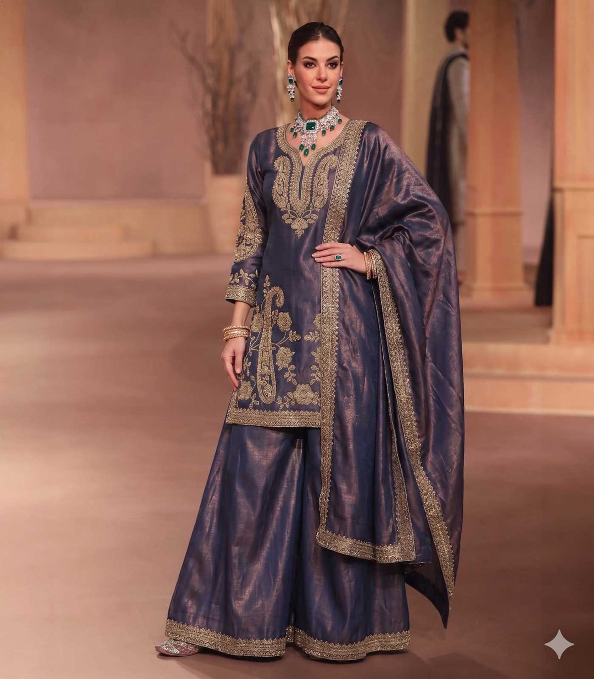 Pure Silk Sharara Salwar Suit