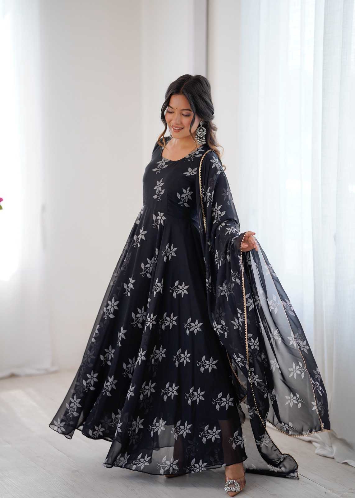 Printed Gown