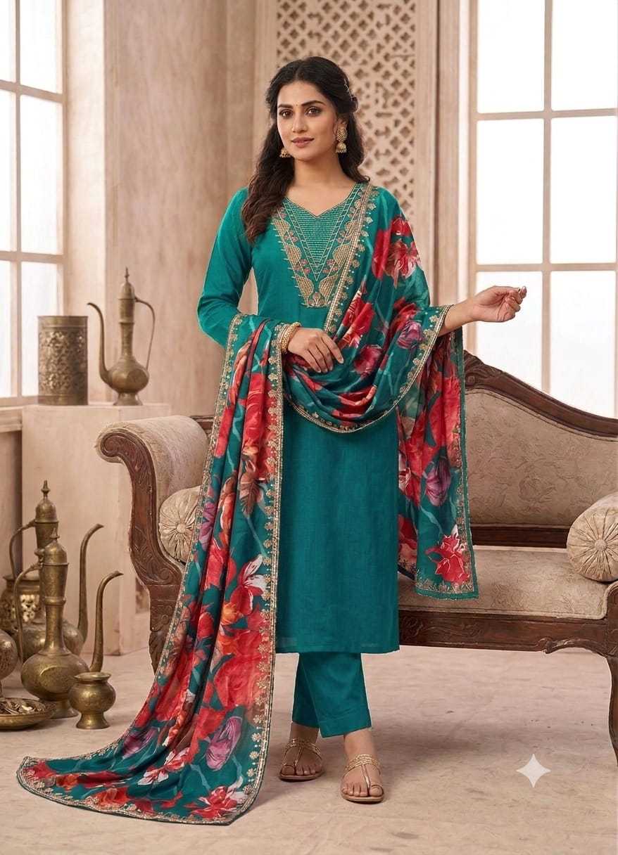 Cotton Embroidery Suit