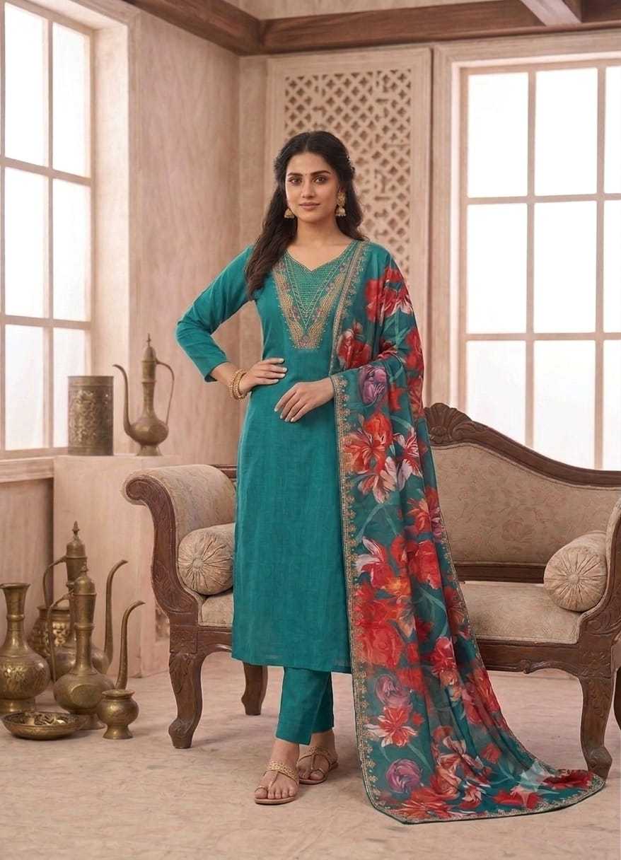 Cotton Embroidery Suit
