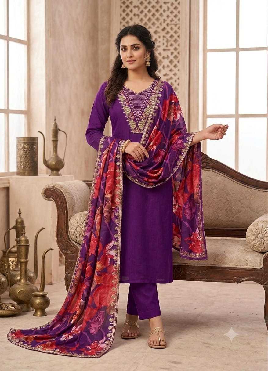 Cotton Embroidery Suit