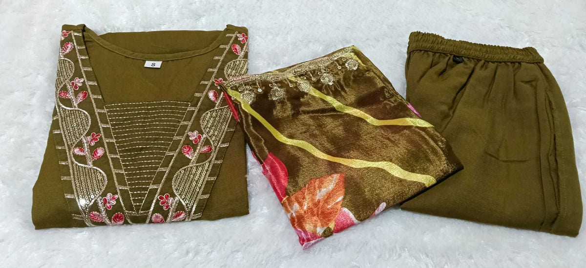 Cotton Embroidery Suit