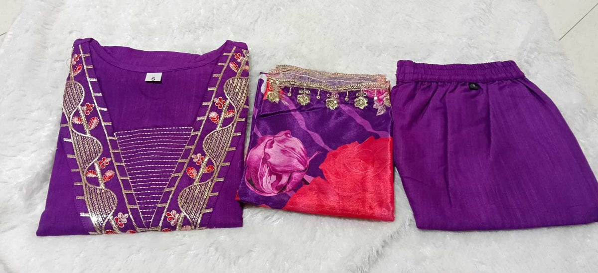 Cotton Embroidery Suit