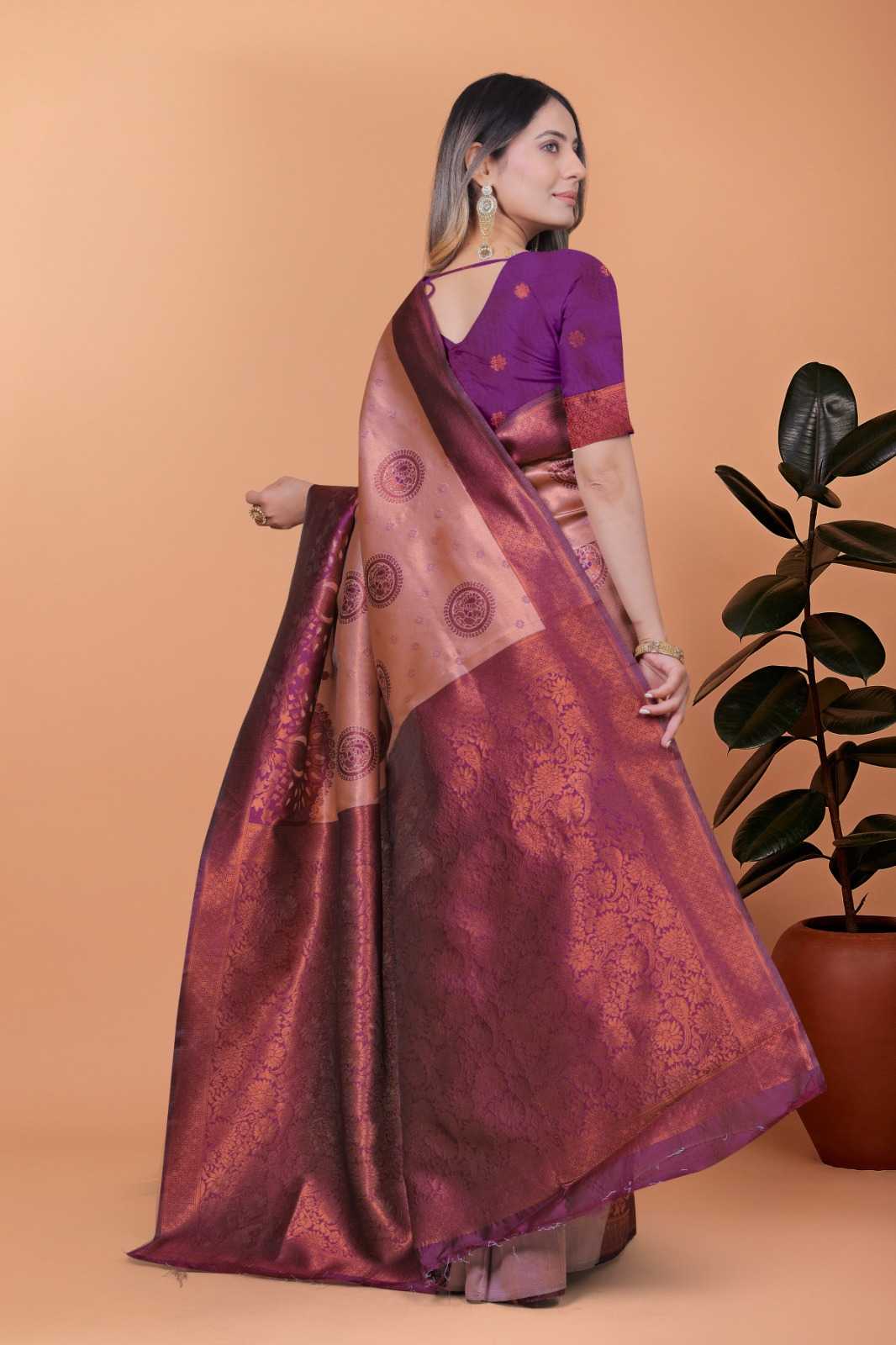 Jacquard Designer Saree in Sky