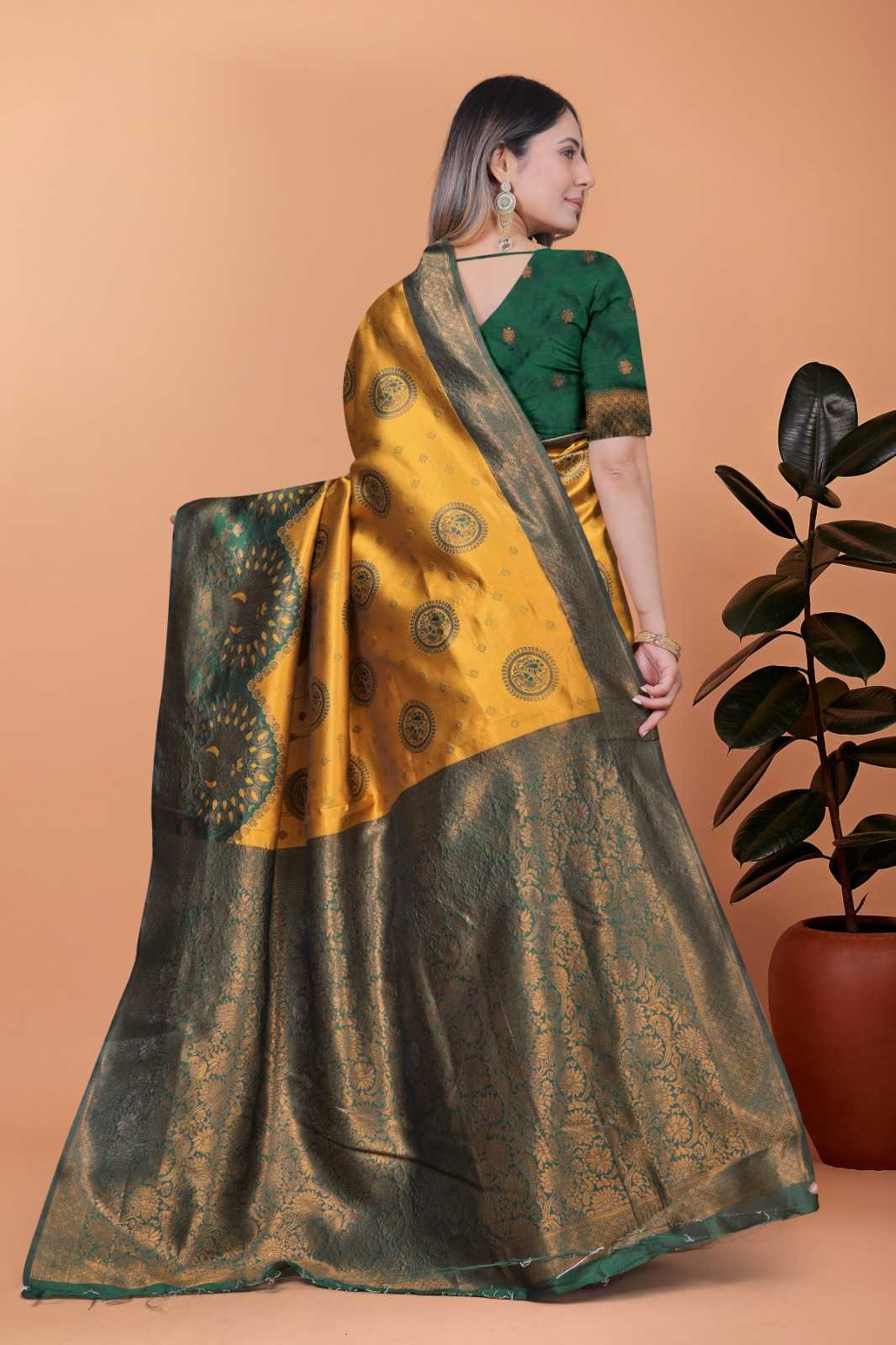 Jacquard Designer Saree in Sky
