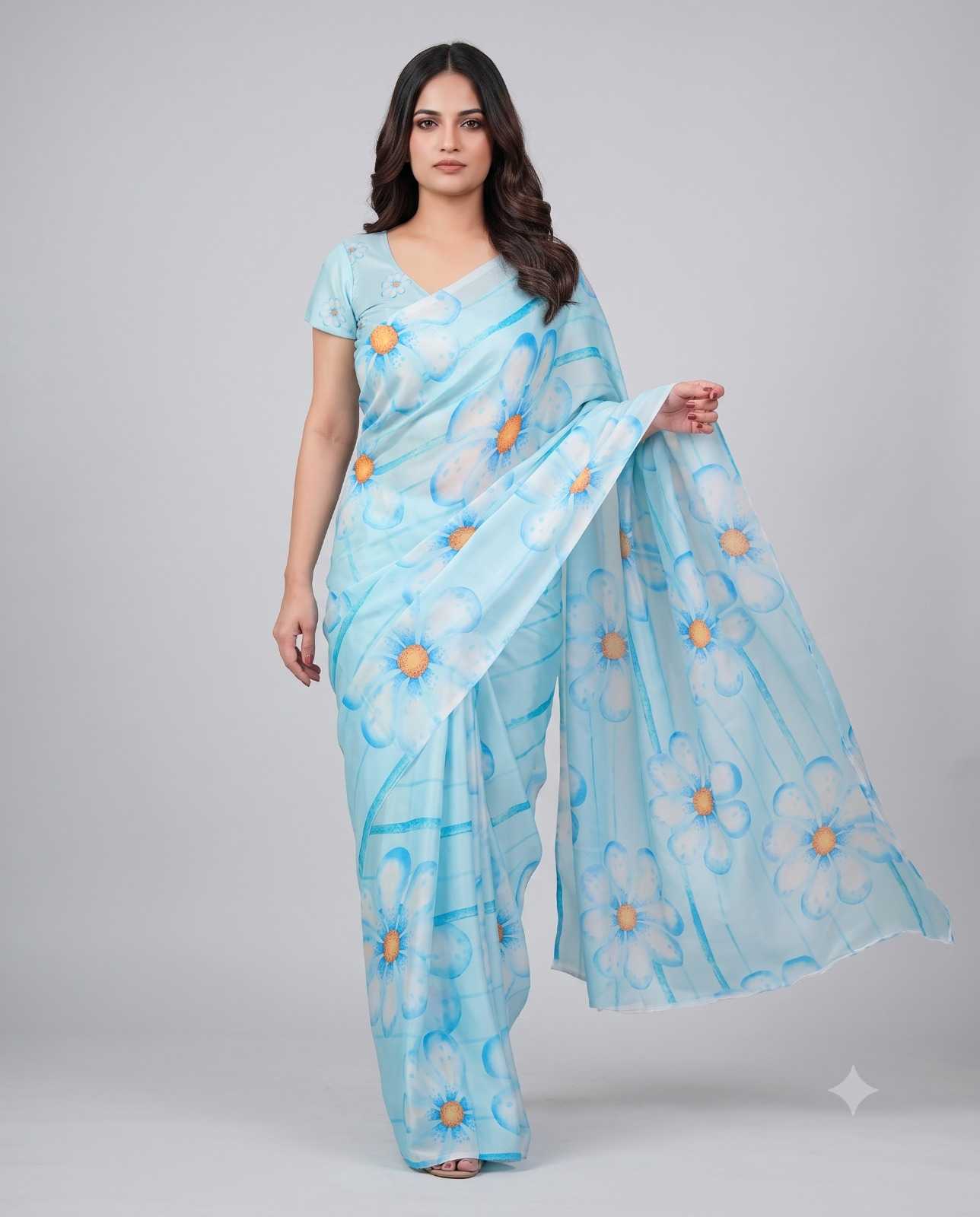 Satin Silk Designer Saree