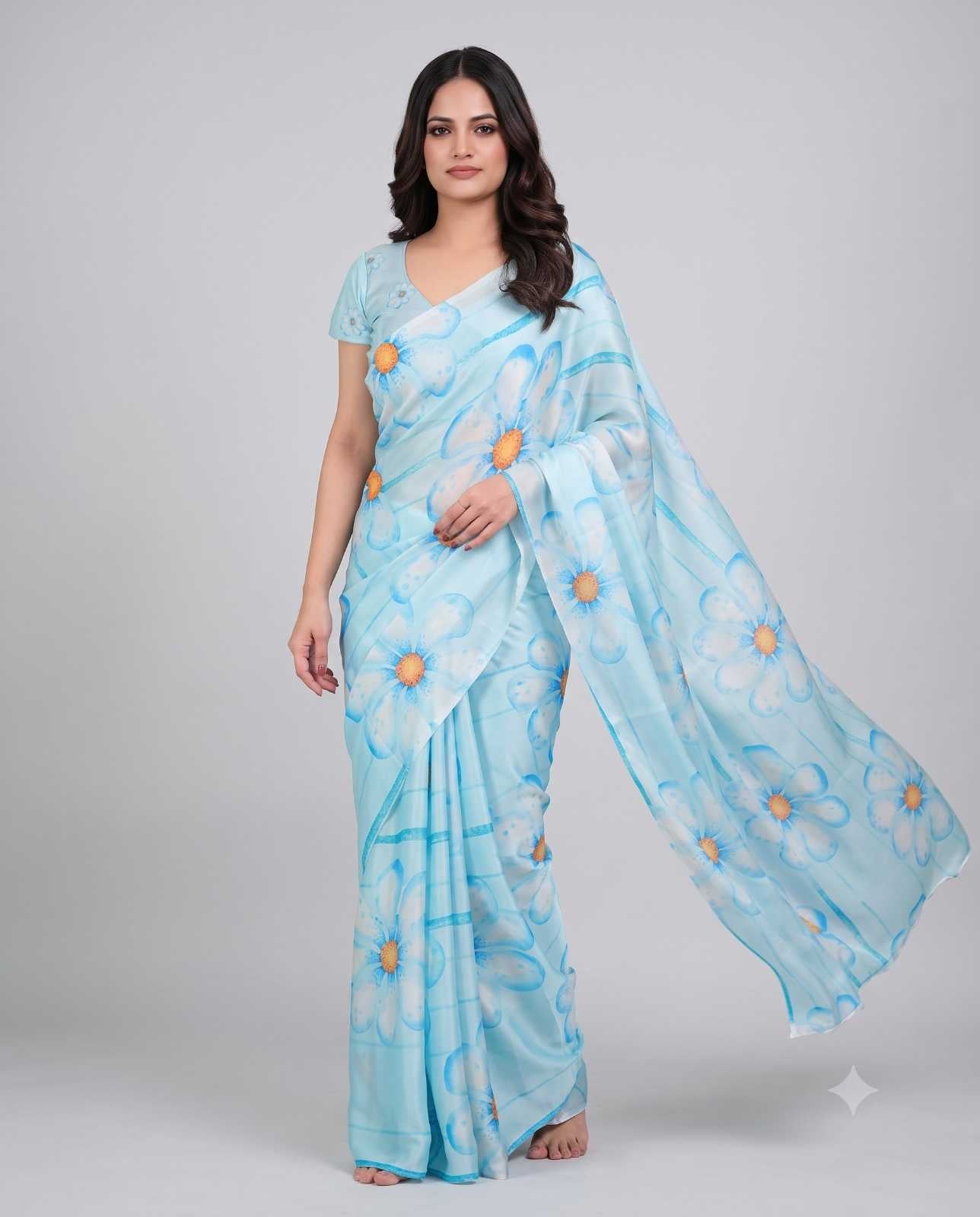 Satin Silk Designer Saree