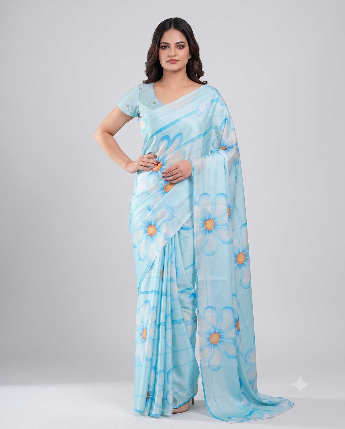 Satin Silk Designer Saree