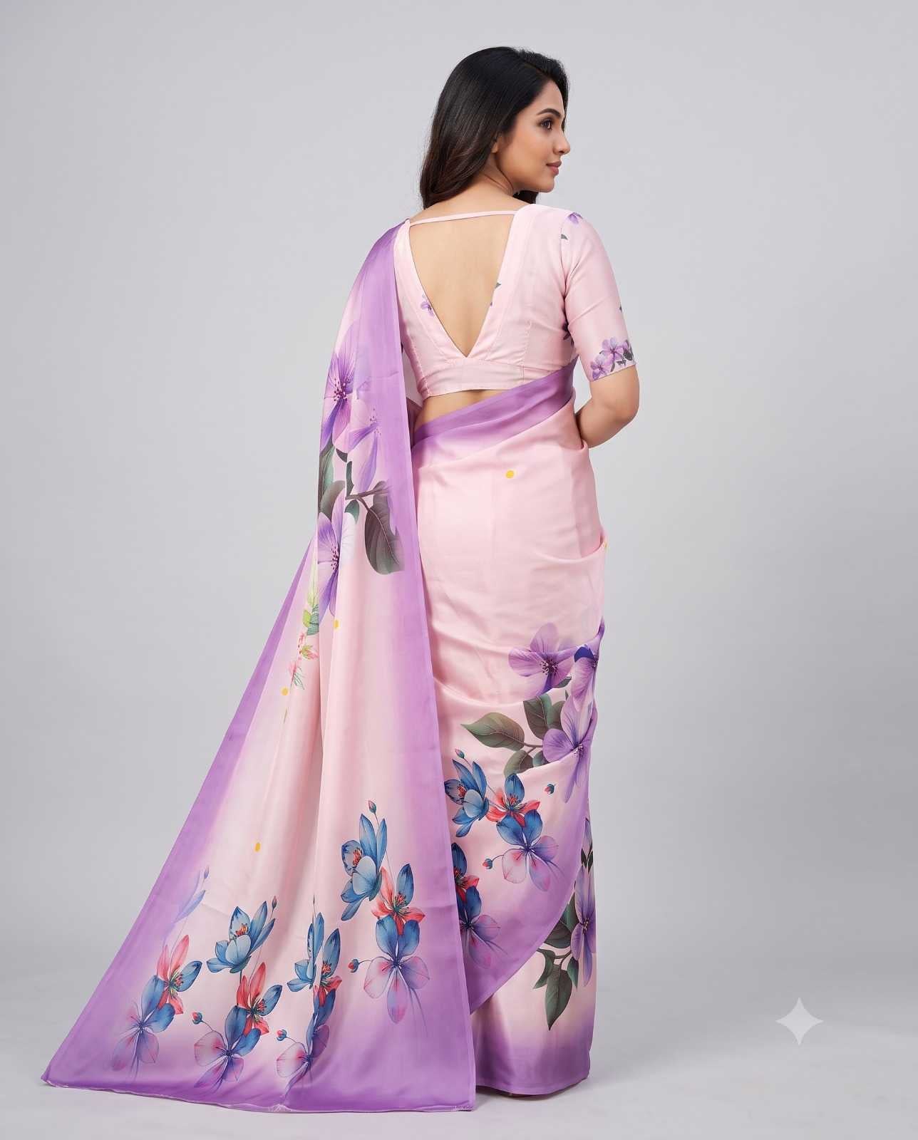 Satin Silk Party Wear Saree