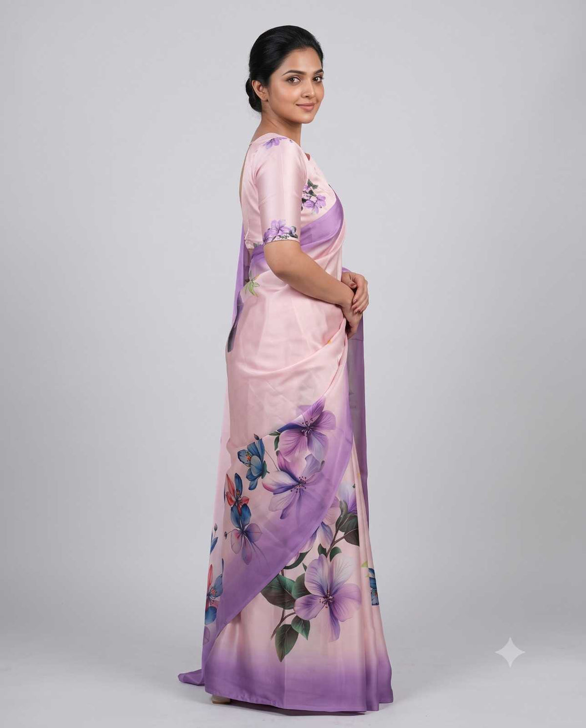 Satin Silk Party Wear Saree