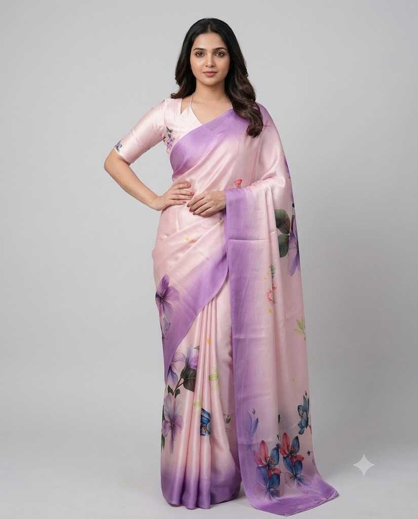 Satin Silk Party Wear Saree