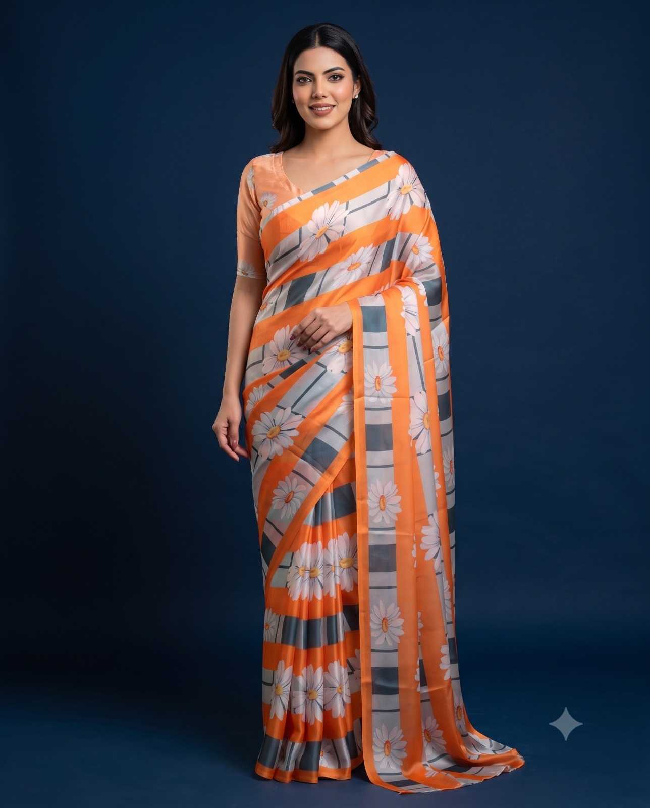 Satin Silk Party Wear Saree