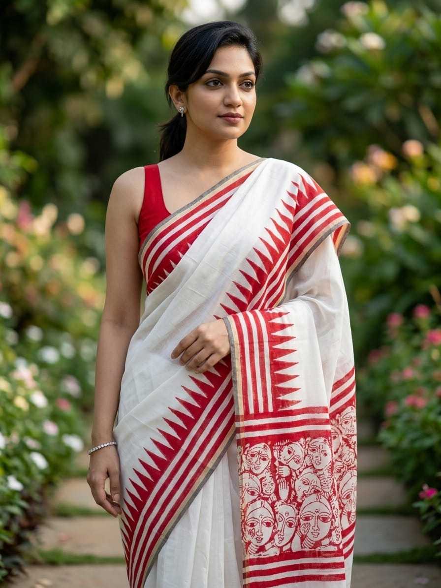 Ayanshika Cotton Traditional Saree