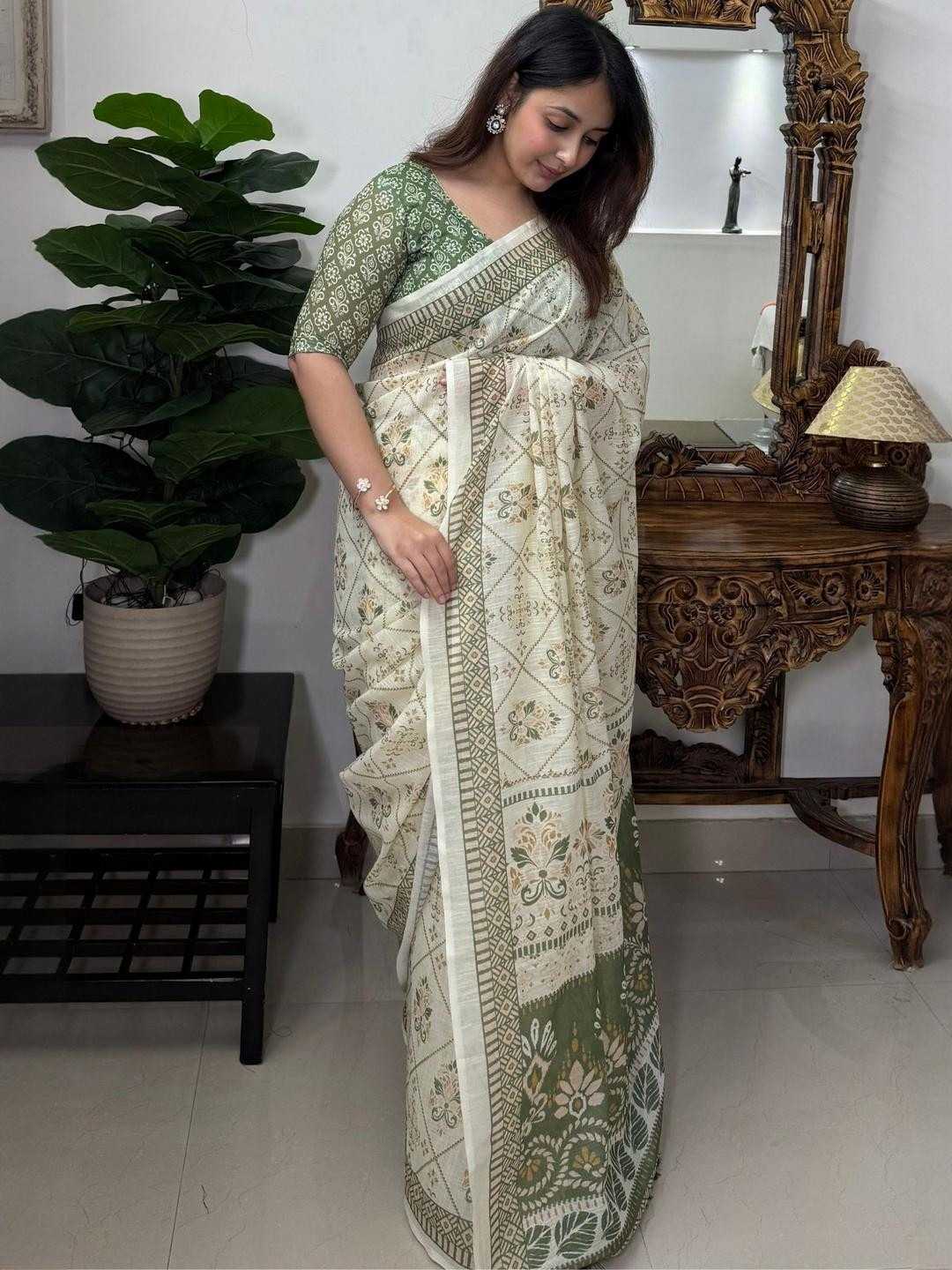 Dakshavi Cotton Fancy Saree