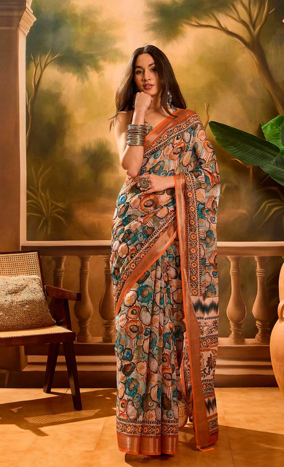 Deepali Cotton Designer Saree in Cannon Pink