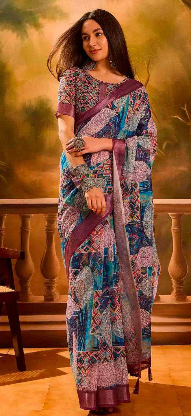 Deepali Cotton Designer Saree in Cannon Pink