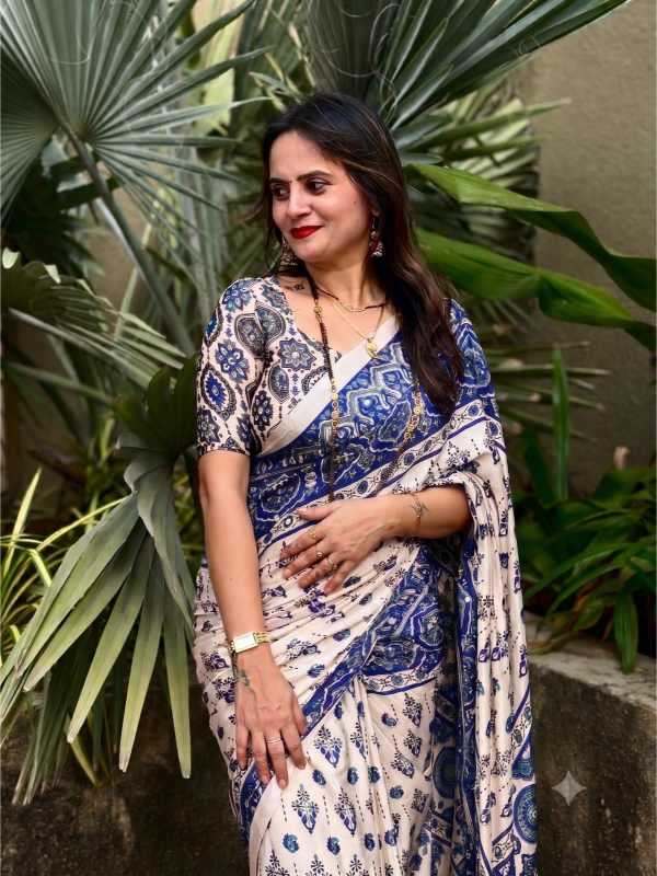 Gajji Silk Designer Saree in Blue