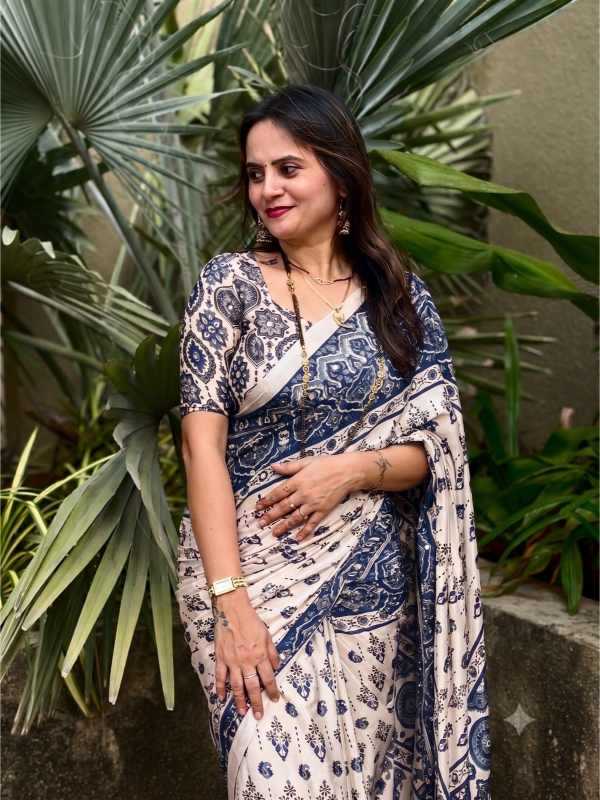 Gajji Silk Designer Saree in Blue