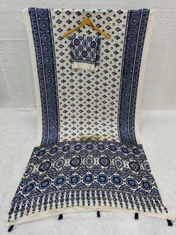 Gajji Silk Designer Saree in Blue