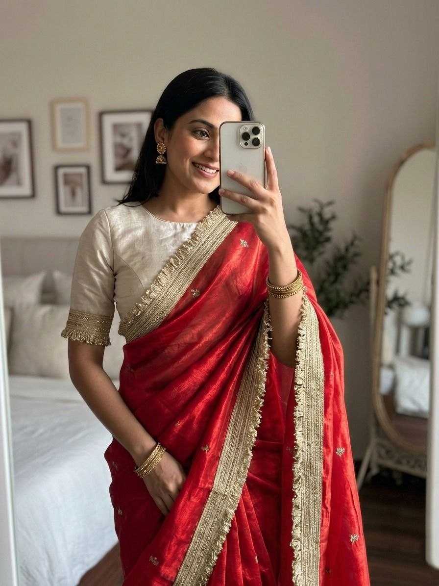 Space Silk Party Wear Saree