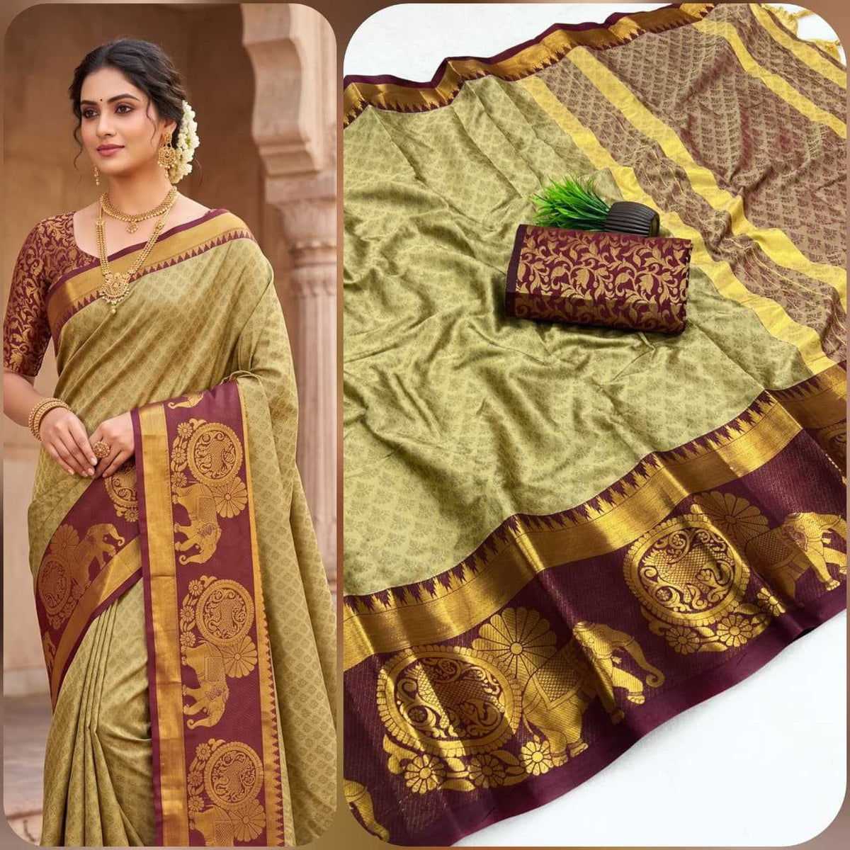 Gajanand Pure Cotton Designer Saree
