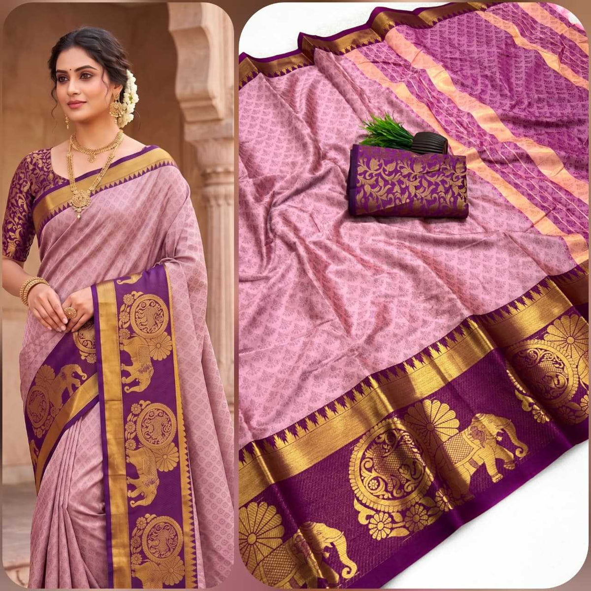 Gajanand Pure Cotton Designer Saree