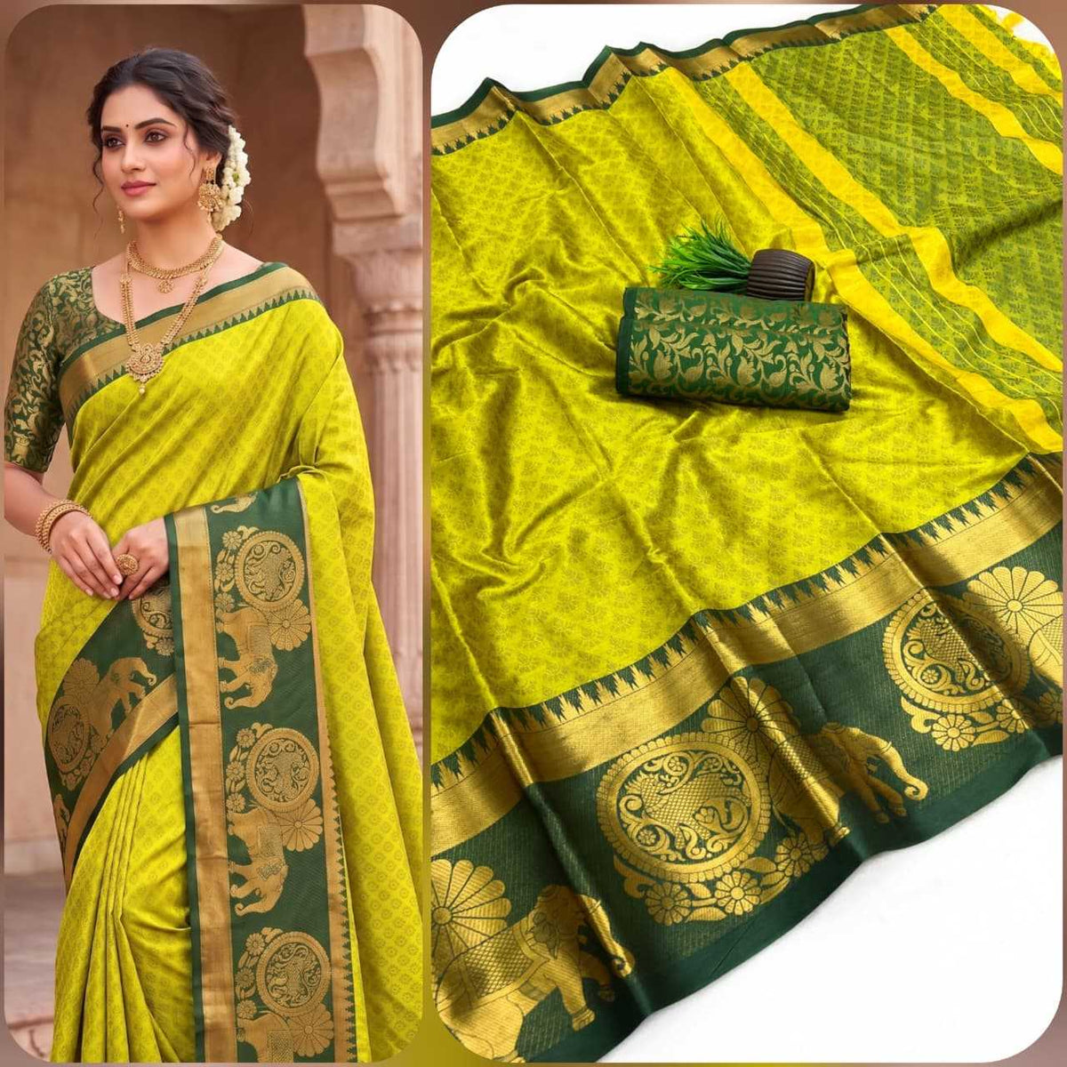 Gajanand Pure Cotton Designer Saree