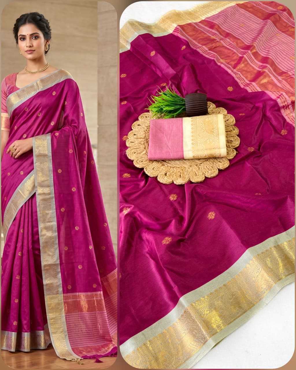 Gajraj Soft Silk Embroidered Saree