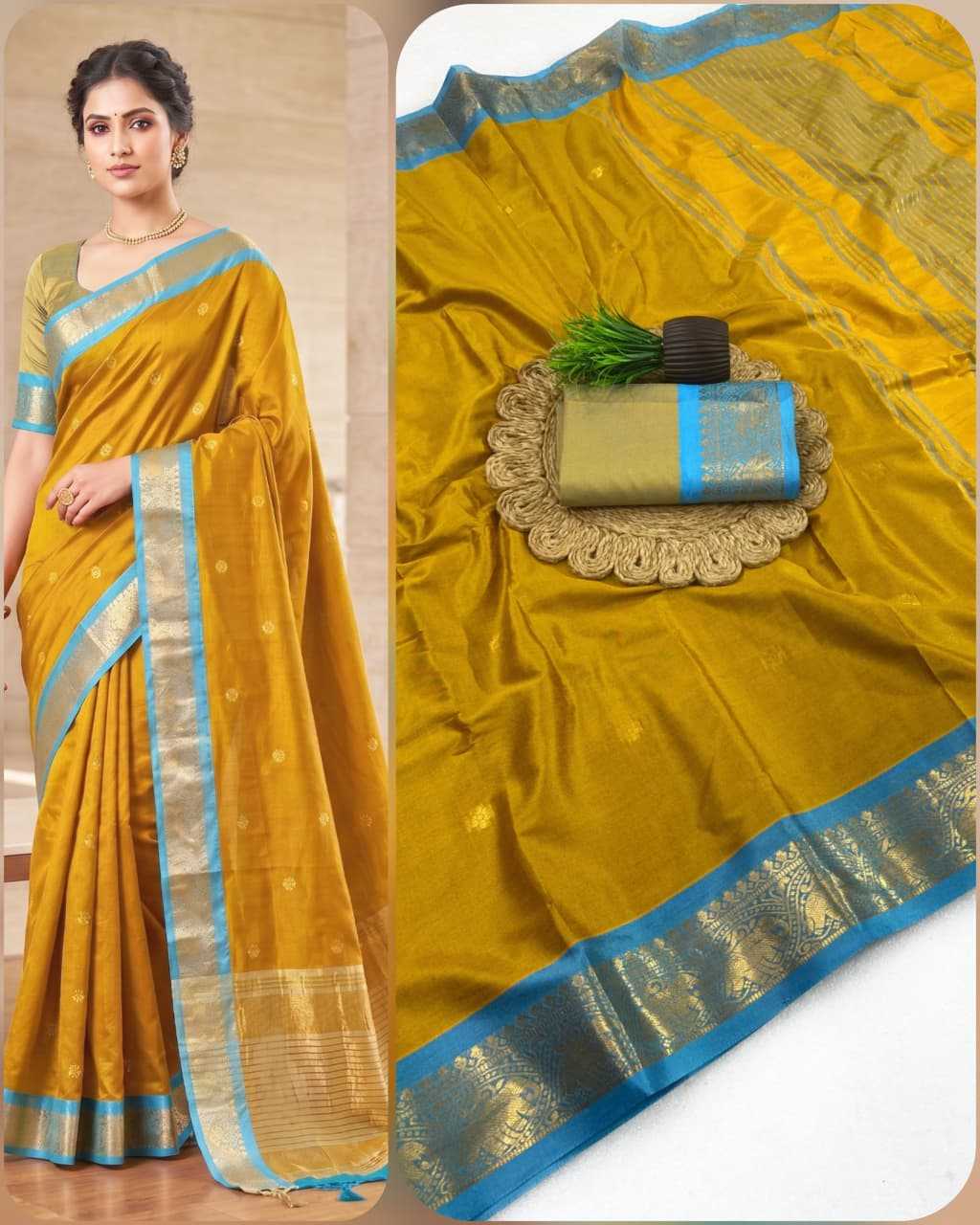 Gajraj Soft Silk Embroidered Saree