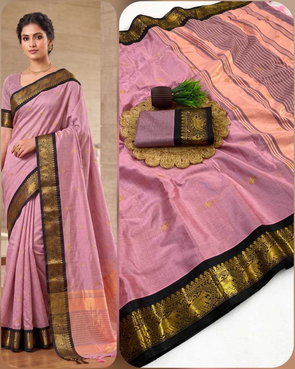 Gajraj Soft Silk Embroidered Saree