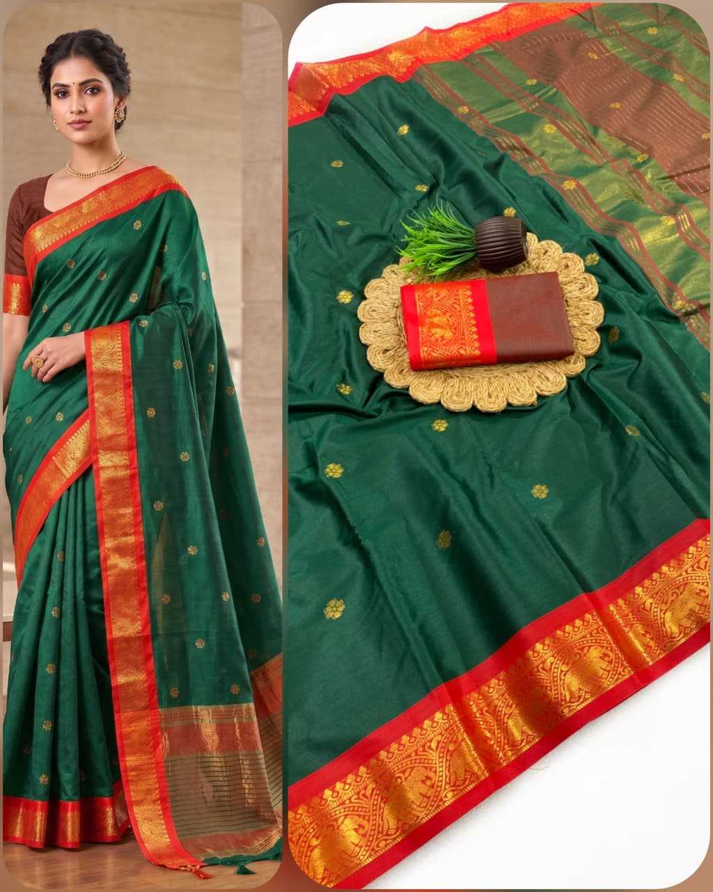 Gajraj Soft Silk Embroidered Saree
