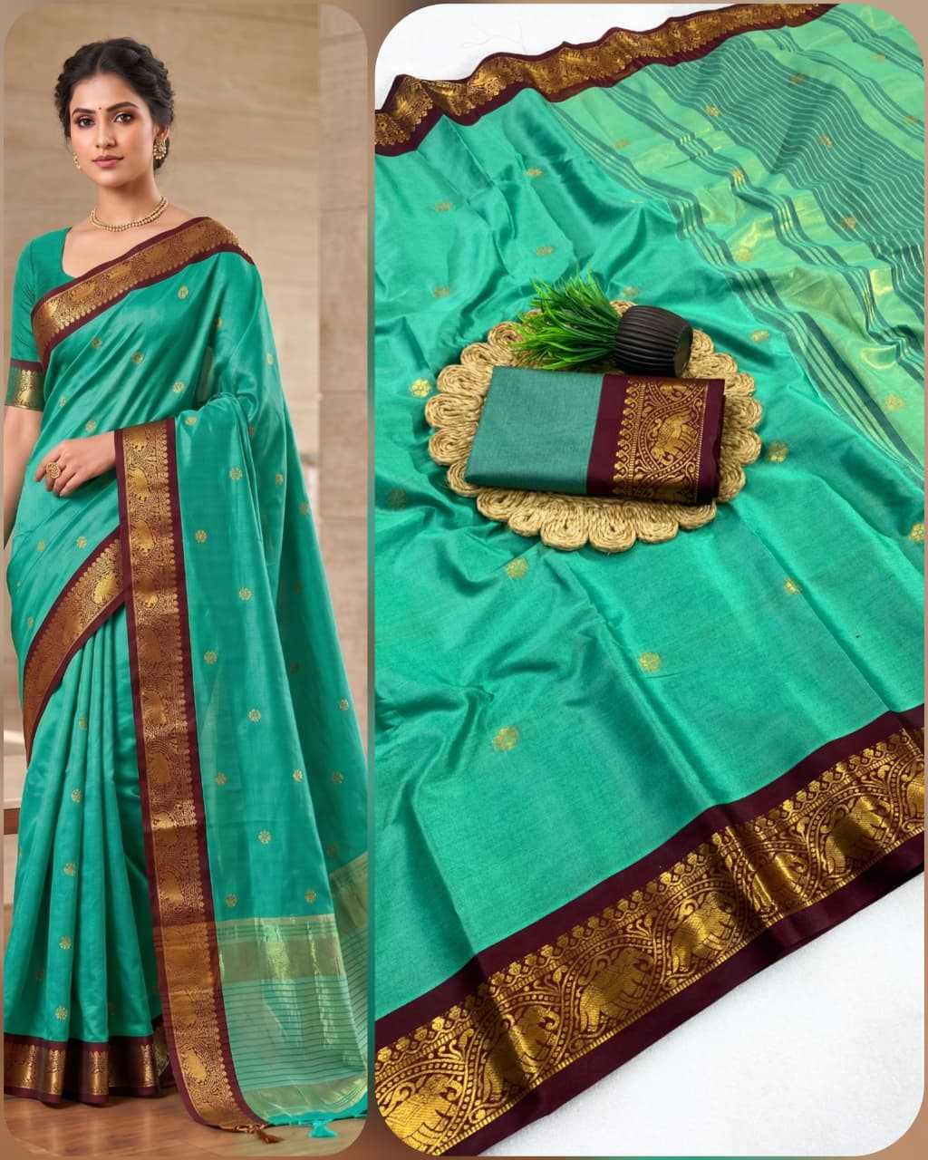 Gajraj Soft Silk Embroidered Saree