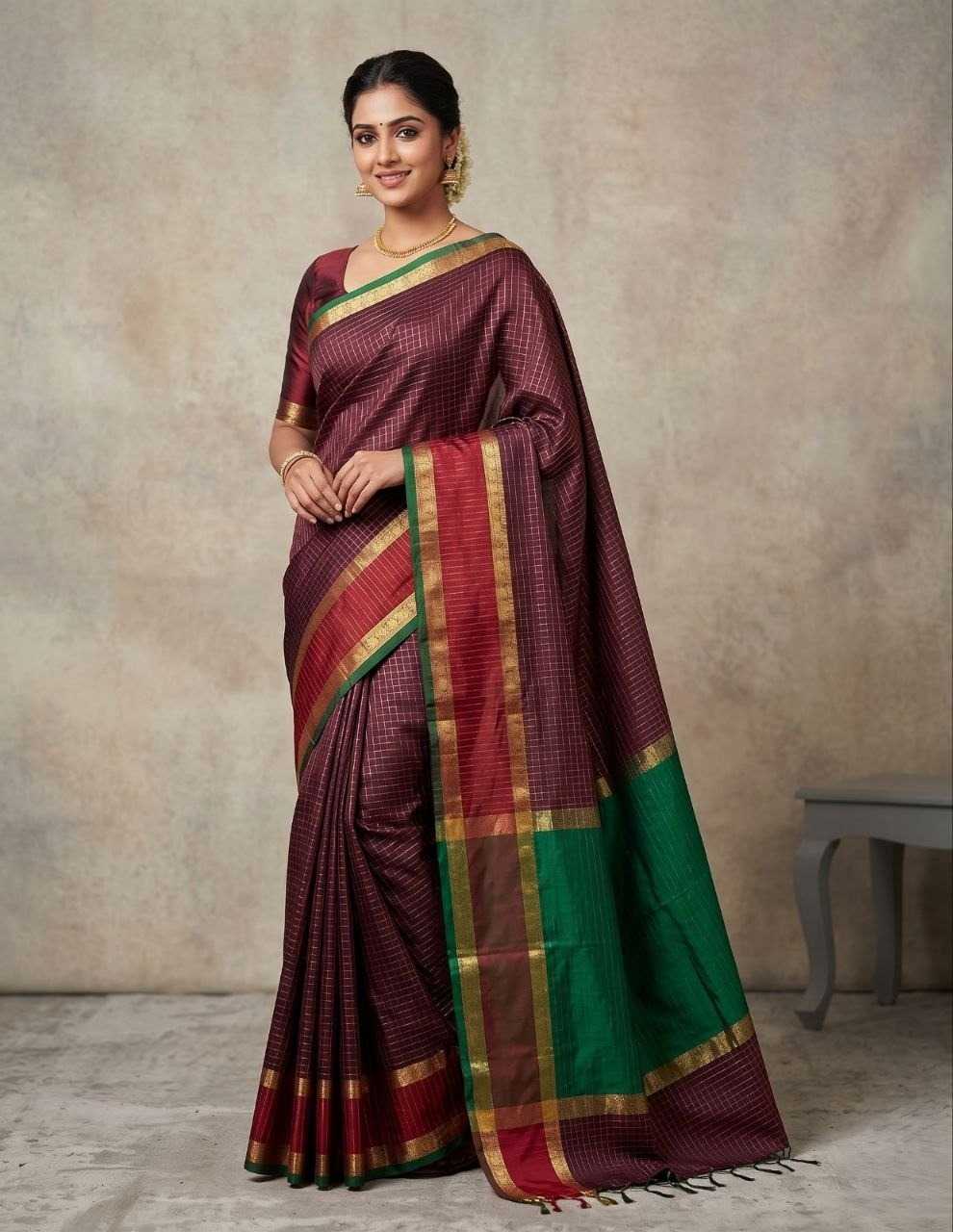 Ganga Banarasi Soft Silk Designer Saree in Black