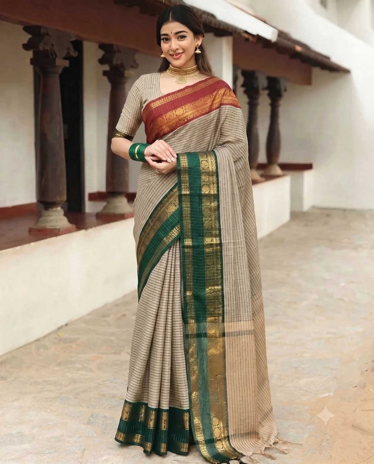 Ganga Banarasi Soft Silk Designer Saree in Black