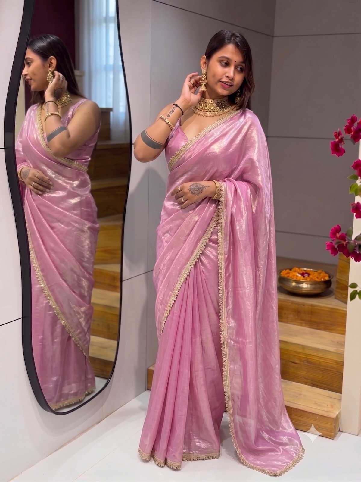 Kalindi Satin Designer Saree
