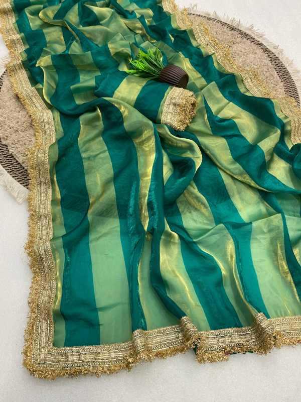 Patta Satin Designer Saree