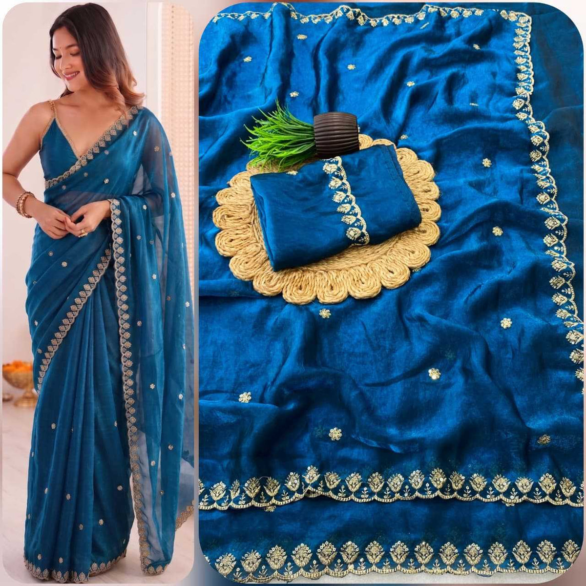 Radha Space Silk Designer Saree