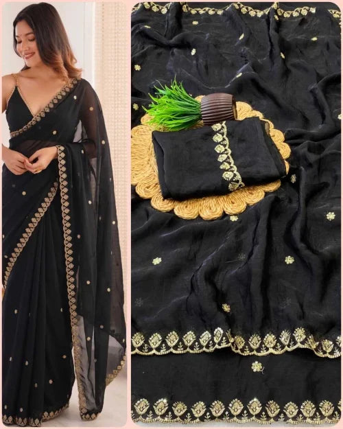 Radha Space Silk Sequence Saree