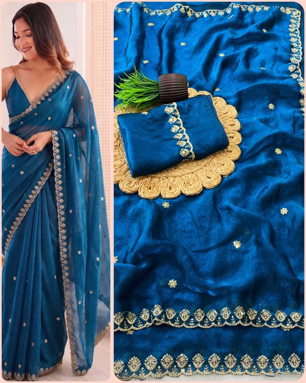 Radha Space Silk Sequence Saree