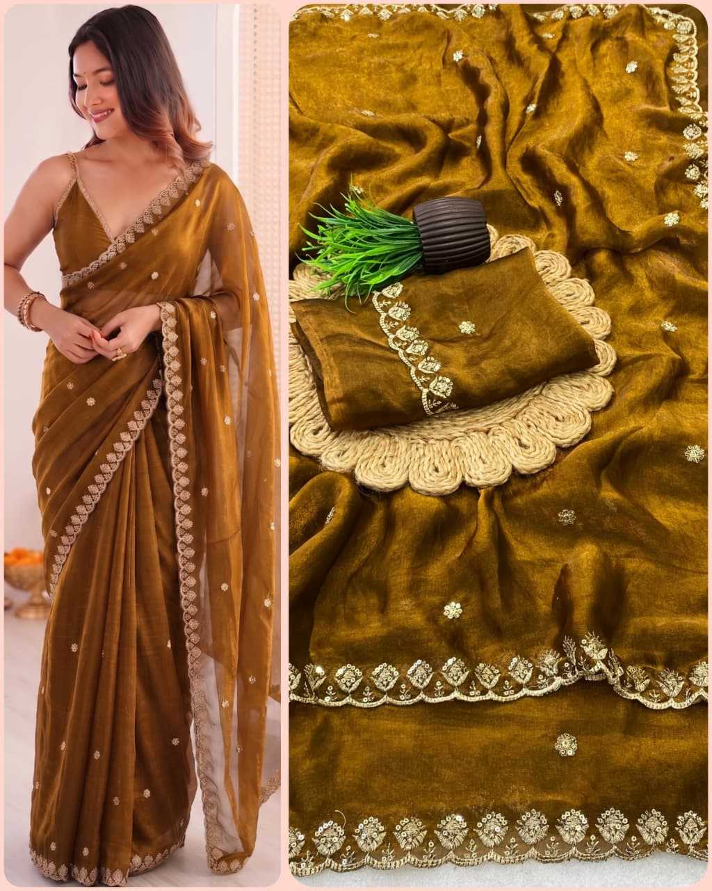 Radha Space Silk Sequence Saree