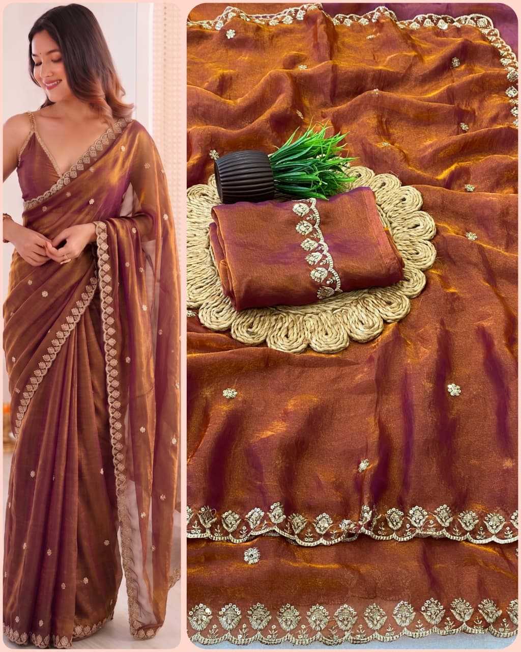 Radha Space Silk Sequence Saree