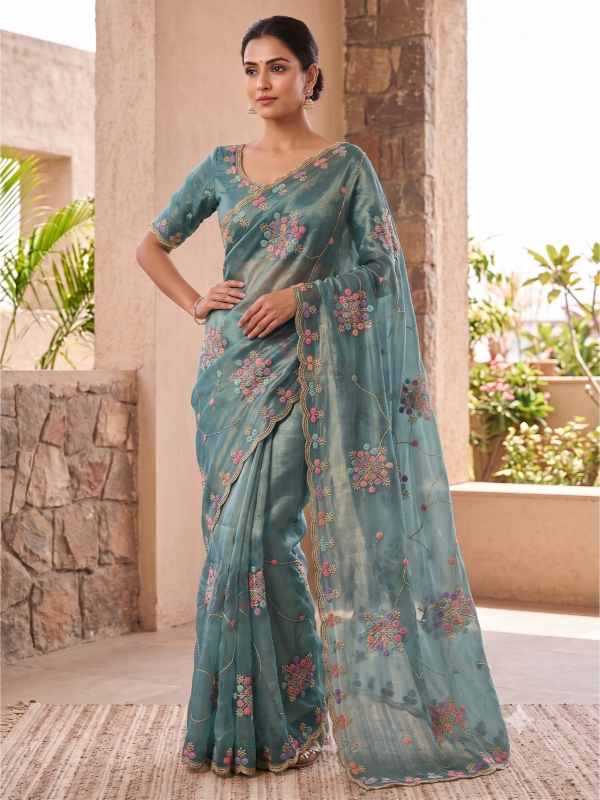 Rohini Space Silk Sequin Saree