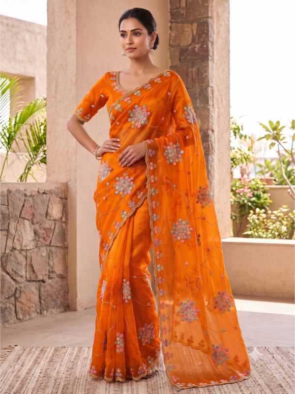 Rohini Space Silk Sequin Saree