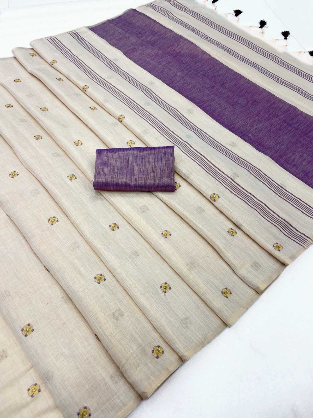 Linen Designer Silk Saree