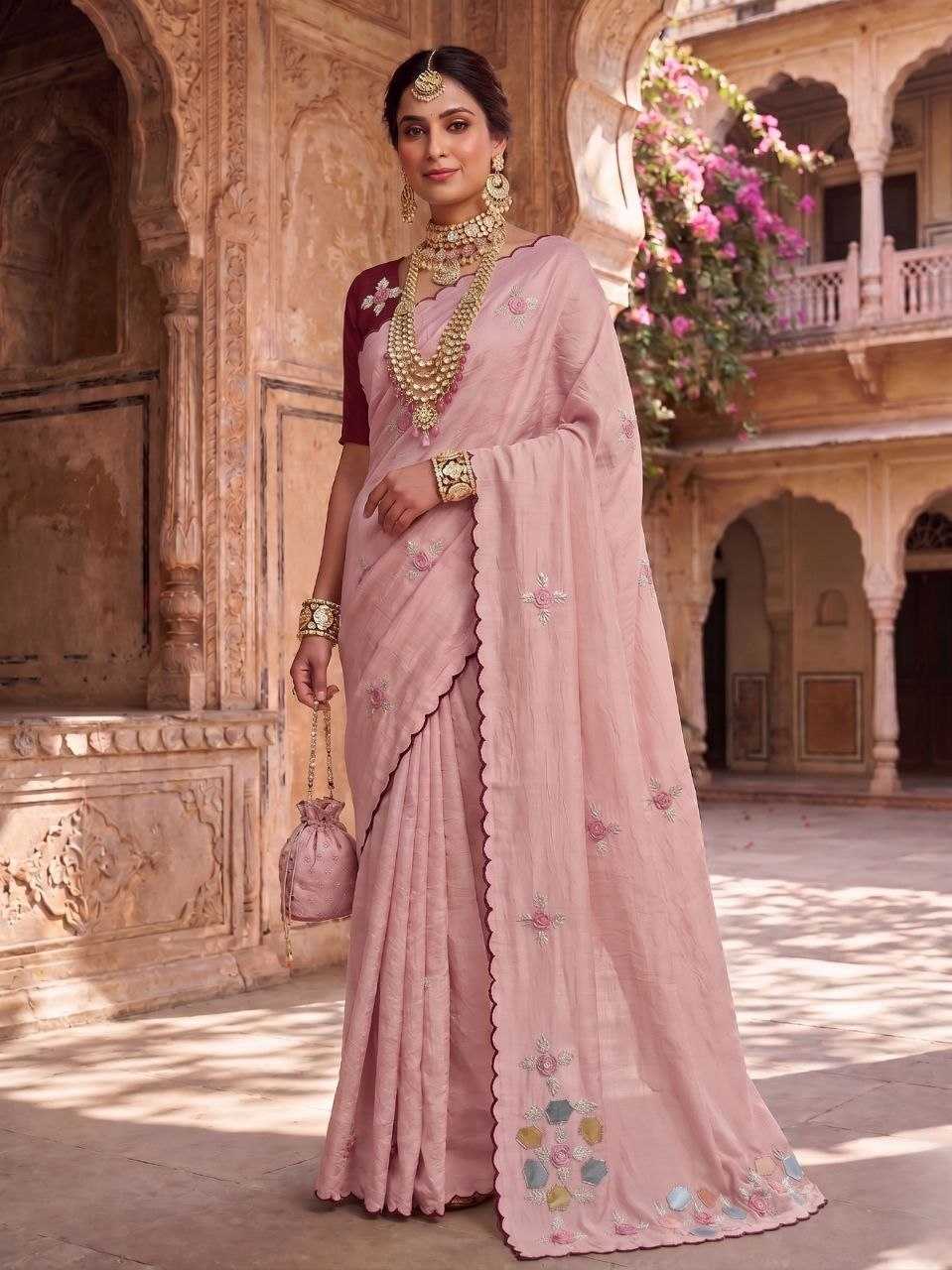 Stone Pearl Designer Saree