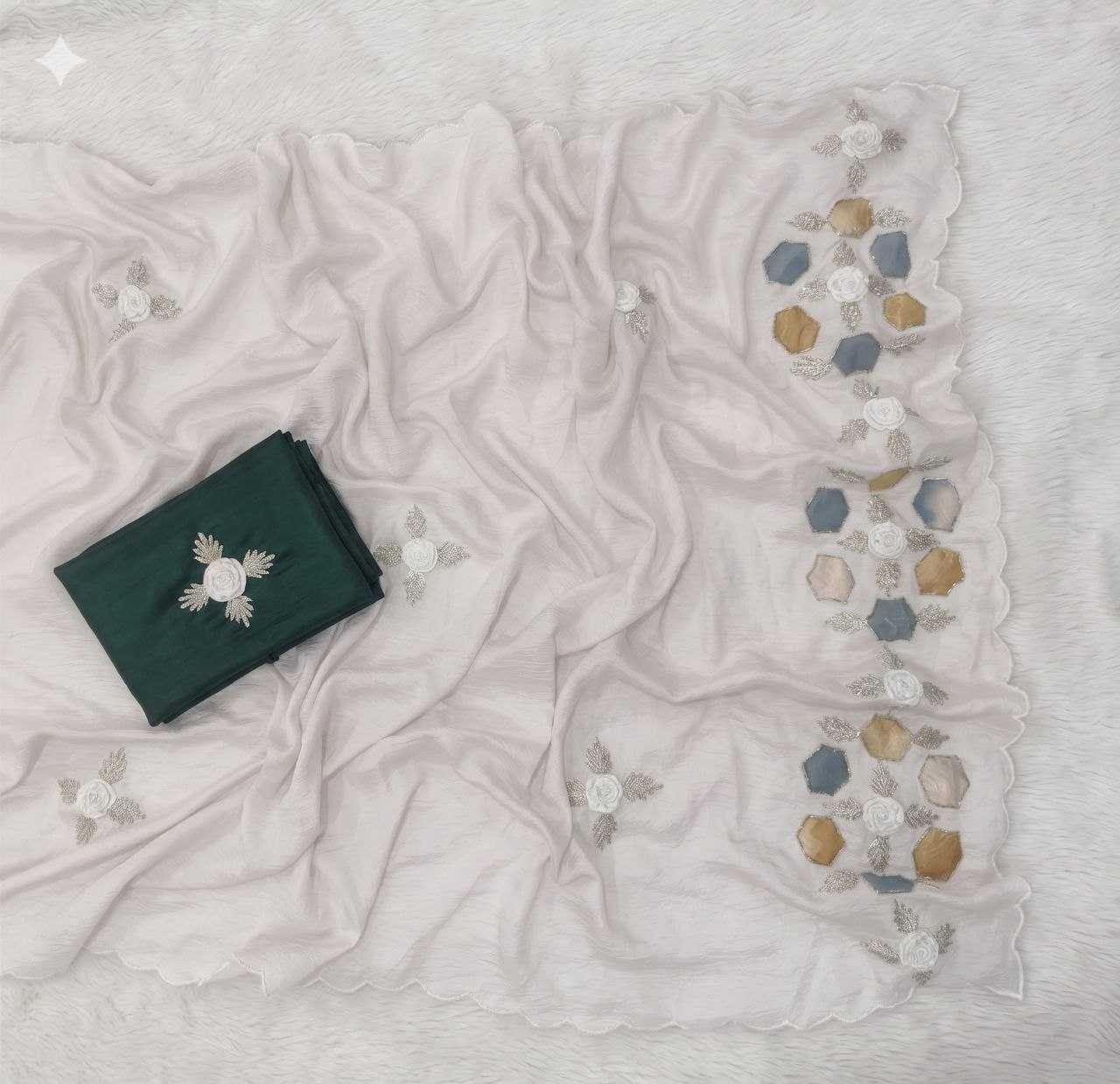 Stone Pearl Designer Saree