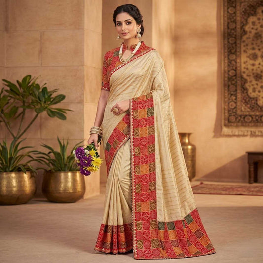 Tussar Silk Printed Saree