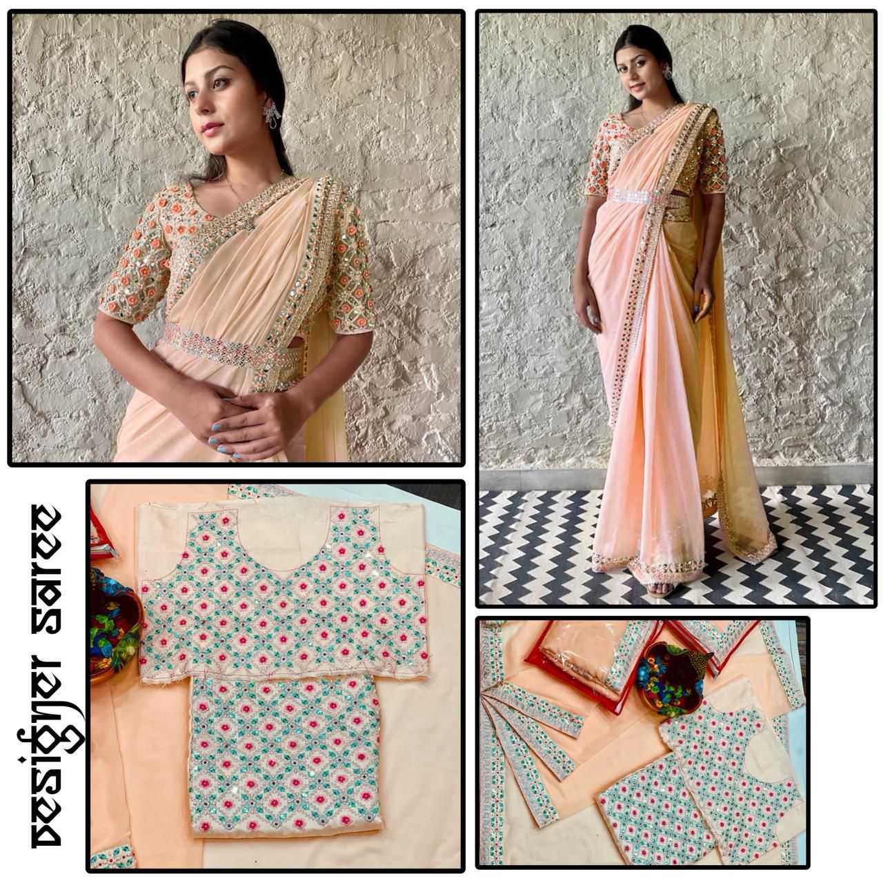Faux Georgette Saree