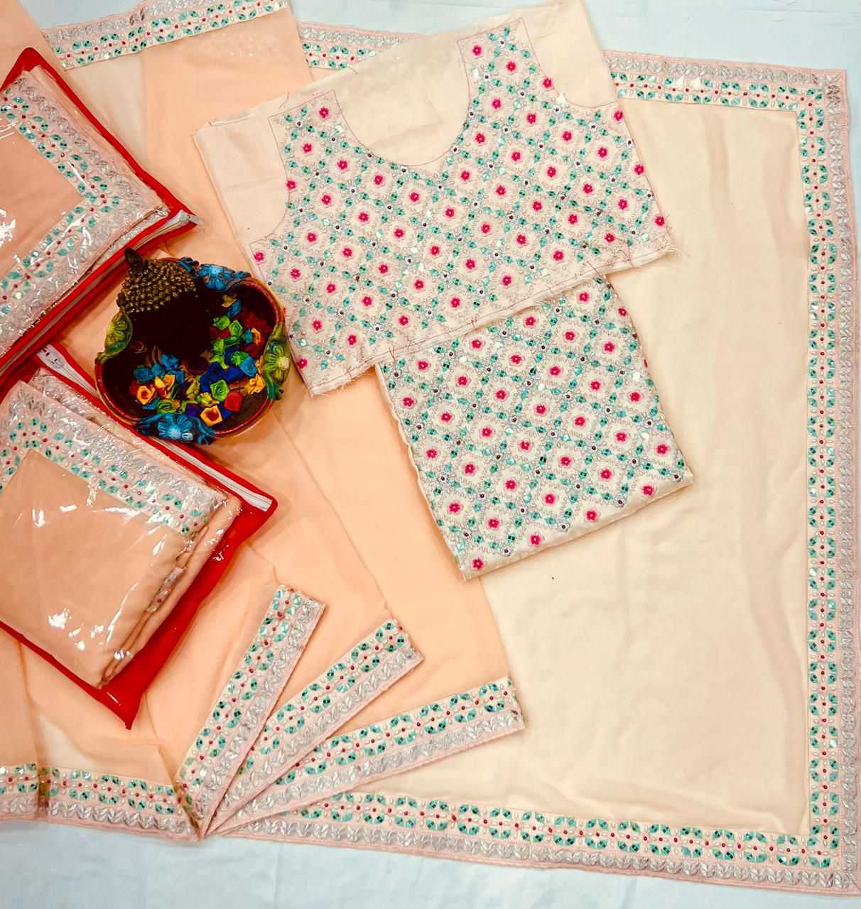Faux Georgette Saree