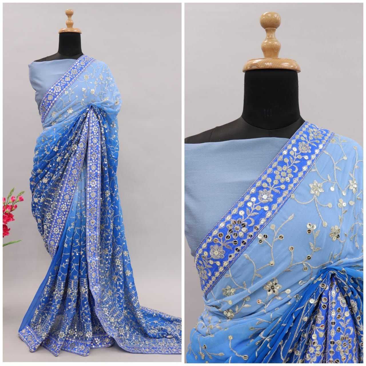 Faux Georgette Printed Saree